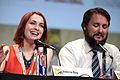 Felicia Day and Wheaton on a panel for Con Man at SDCC 2015