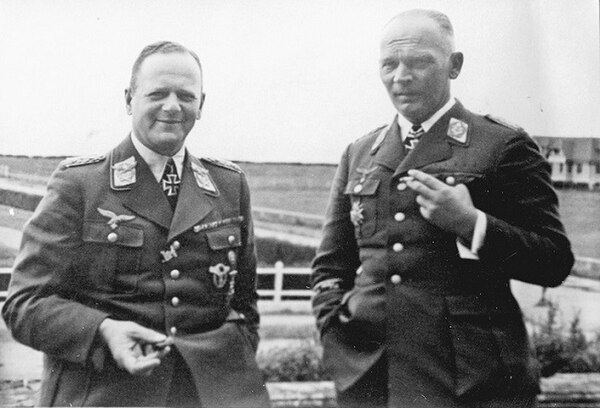 Milch with Wolfram von Richthofen in 1940.