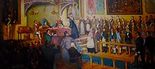 Painting of the signing of the Declaration of Independence of Central America, Guatemala, 1821 Firma del Acta de Independencia de Centroamerica.jpg