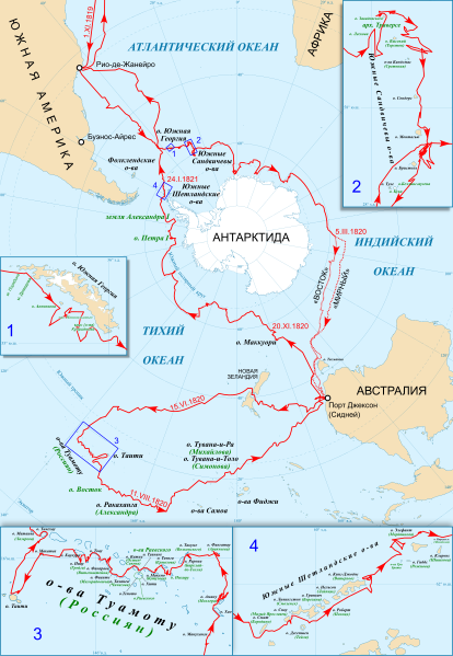 File:First Russian Antarctic Expedition route - ru.svg