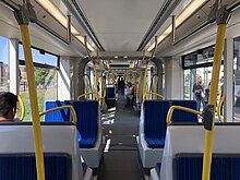 Interior of Ion vehicle 506 Flexity Freedom 506 University of Waterloo Station 6.jpg