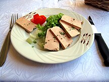 Tranches de foie gras mi-cuit