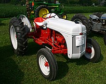 The Ford N-series tractor helped revolutionize modern mechanized agriculture with its Ferguson three point hitch Ford 8N.jpg