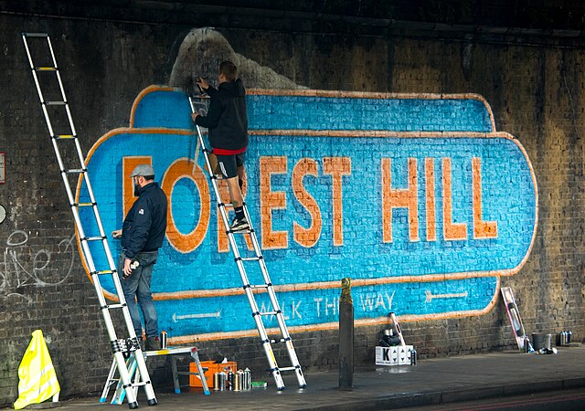 Painted in March 2018, the Forest Hill mural was organised by Forest Hill community group SE23.life