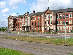 Former offices used by Langbaurgh council at Cargo Fleet to the far west of Redcar and Cleveland next to the Middlesbrough district