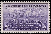 Ft. Kearny, Nebraska territory
1948 issue Fort Kearny (Nebraska) 1948 U.S. stamp.1.jpg
