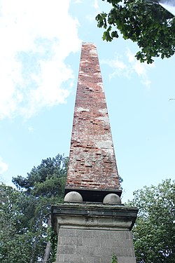 290 year old brick obelisk - hidden away in Leicestershire