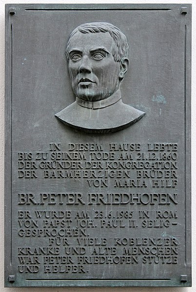File:Gedenktafel Peter Friedhofen Koblenz 2012.jpg