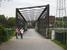 Brücke über die Emscher im Nordsternpark in Gelsenkirchen