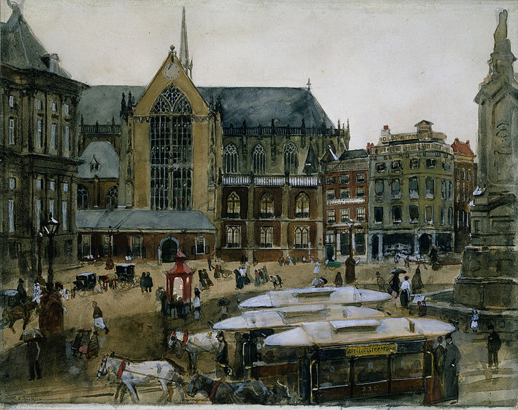 File:George Hendrik Breitner - Gezicht op de Dam te Amsterdam.jpg
