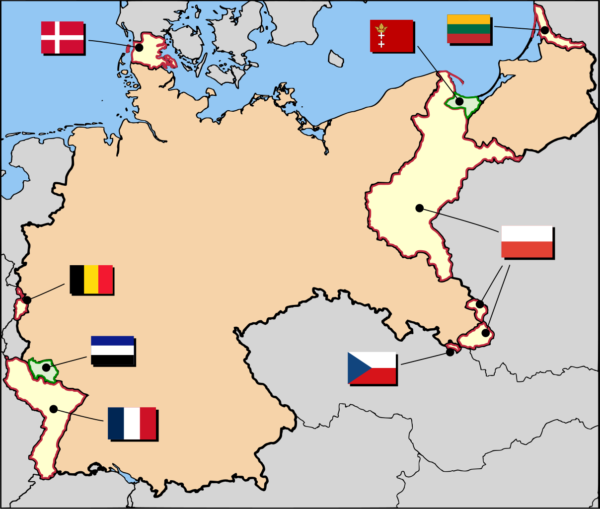 Map Of Germany After Ww1 File:German losses after WWI.svg   Wikimedia Commons