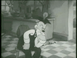 Grampy and his "thinking cap", in a scene from the Betty Boop cartoon House Cleaning Blues (1937). Grampy.gif