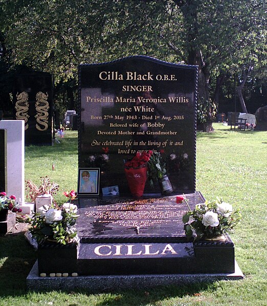 Black's grave at Allerton Cemetery in Allerton