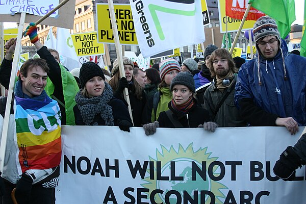Federation of Young European Greens demonstration in Copenhagen, during the Climate Summit 2009.