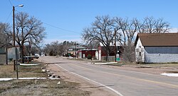 County Road 120 3/4, Grover's main street.