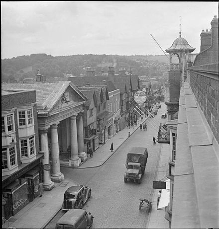 Guildford High Street in 1945