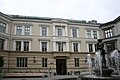 The Gyldendal house in Oslo. Gyldendal Norsk Forlag is a publishing house in Oslo. This is their headquarter. This is the preserved facade from Sehesteds plass.