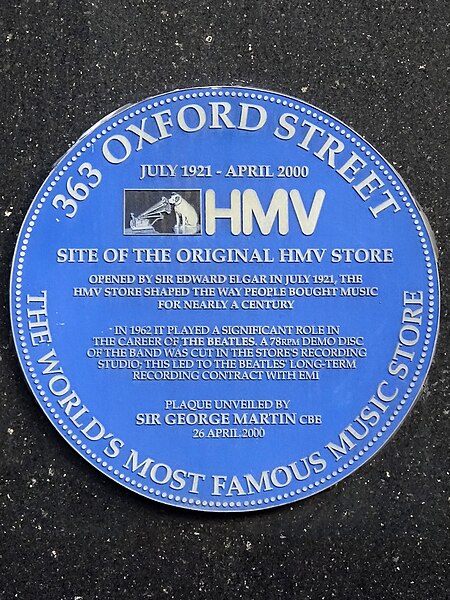 File:HMV 363 Oxford Street Plaque.jpg