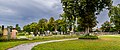 * Nomination Overall view monument zone old cemetery in Haßloch --F. Riedelio 08:47, 8 November 2021 (UTC) * Decline  Comment Composition is ok. But on the left there is chromatic aberration in the trees. Additionally the sharpnes is very low. Could you please improve both? --Augustgeyler 01:00, 9 November 2021 (UTC)  New version Thanks for the review. CA removed and sharpnes improved. --F. Riedelio 10:38, 9 November 2021 (UTC)  Oppose I'm very sorry to decline. You did improve the sharpness a litle bit, CA is removed. But from my point of view the level of detail is (due to compression or camera) still to low for QI. If you don't agree with me, please move this to disussion and see what other reviewers think. --Augustgeyler 15:07, 10 November 2021 (UTC)