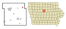 Hamilton County Iowa Incorporated and Unincorporated areas Williams Highlighted.svg