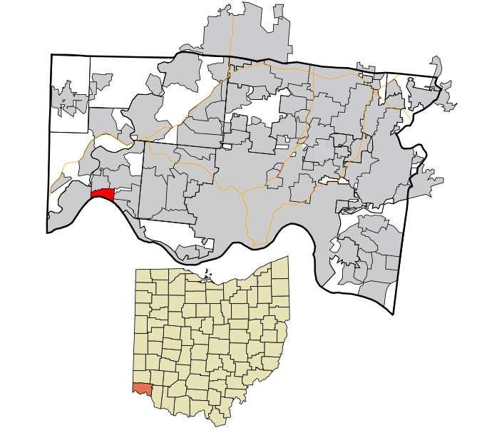 File:Hamilton County Ohio Incorporated and Unincorporated areas North Bend highlighted.svg