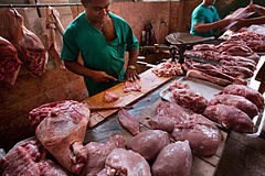 Meat Market in Havana (La Habana), Cuba