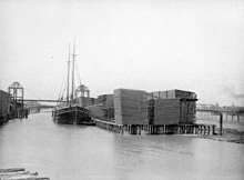 Holland Lumber Docks on Saginaw River 1888