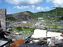 Devastation in Grenada as a result of Hurricane Ivan. Illustrates infrastructural damage. Hurricane Ivan Grenada damage.jpg