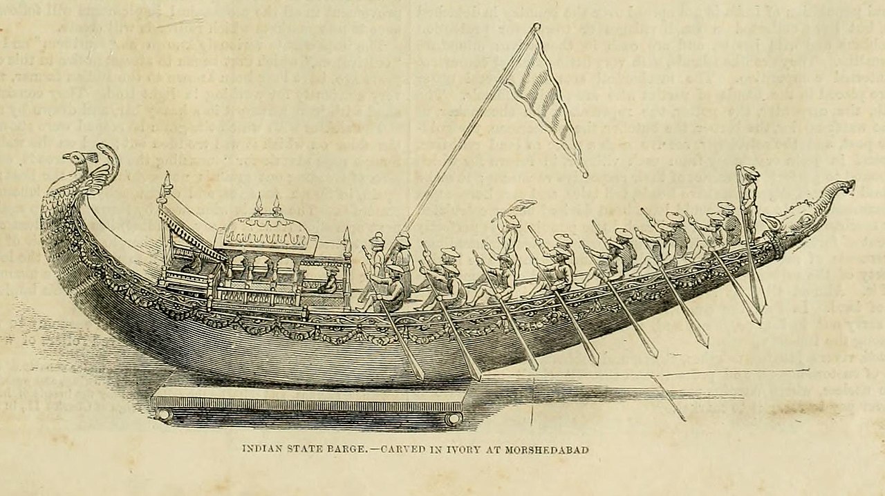 INDIAN STATE BARGE, CARVED IN IVORY AT MORSHEDABAD.jpg