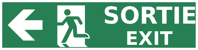 File:ISO 7010 - Exit Left - Bilingual Template.svg