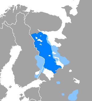 Karjala keele kõnelejate leviala Põhja-Euroopas.