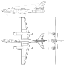 Ilyushin Il-28 3-view drawing