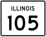 Illinois State Route 105 road sign