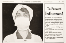 Example of historical public health recommendations during the 1918 flu pandemic in New Haven, Connecticut, United States Illustrated Current News-1918-Thompson, Paul.png