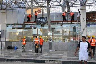 The airport terminal facilities got badly damaged by the 2014 Cyclone Hudhud