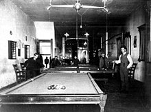 Interior view of billiard hall in Toledo, Ohio, c. 1900 Interior view of billiard hall, Toledo, Ohio - DPLA - 62921e23b240da7135986598215f8dc8.jpg