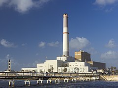 Image 14Reading Power Station, built in Tel Aviv in 1938, was named for Rufus Isaacs, the 1st Marquess of Reading. Reading Light is pictured on the left.