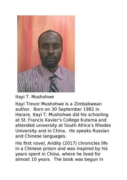 File:Itayi T. Mushohwe, novelist.pdf