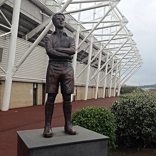 Statue of Allchurch outside the Liberty Stadium, Swansea