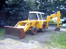 Backhoe attachment for tractor used