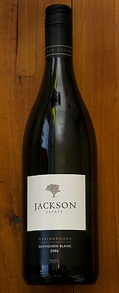 A bottle of Jackson Estate sauvignon blanc from New Zealand Jackson Estate Sauvignon blanc.jpg