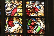 English: Detail of the stained-glass window number 26 in the Sint Janskerk at Gouda, Netherlands: "The relief og Samaris"