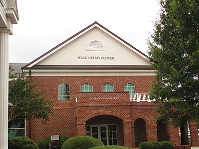 The Jesse Helms Center is located next to the Wingate Town Hall.