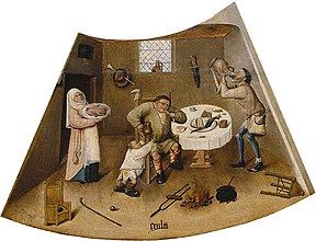 Die sieben Todsünden von Hieronymus Bosch, 1480-85, Madrid, Museo del Prado (S. 68 · Die sieben Todsünden)