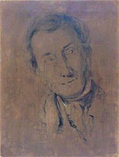 John Joseph Cotman's chalk drawing of his father, made during his last visit to Norfolk in 1841, National Portrait Gallery, London