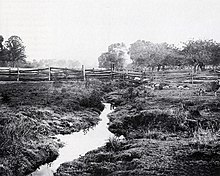 George Edward Anderson's photograph of the Smith Family Farm in Manchester, New York, c. 1907. (LDS Archives) Joseph Smith family farm in Manchester.jpg