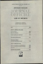 Миниатюра для Файл:Journal officiel de la République française, Lois et décrets, 24 et 25 janvier 1994.djvu