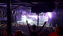 View from the balcony of Kim Petras performing in 2019 Kim Petras, Roseland Theater, Portland, Oregon, 2019.jpg