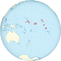 Kiribati on the globe (small islands magnified) (Polynesia centered).svg