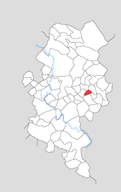 Map showing Jaganpur in Kotla block